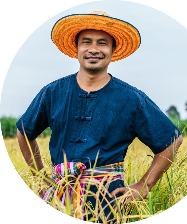 hombre en el campo